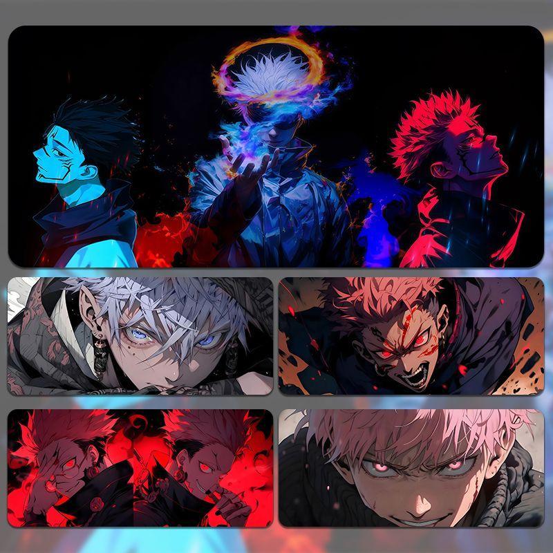 咒术回战鼠标垫超大号五条悟二次元电竞游戏鼠标垫办公桌面垫定制