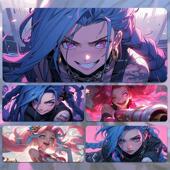 金克丝鼠标垫超大号电竞办公英雄联盟桌垫ins风高颜值动漫键盘垫