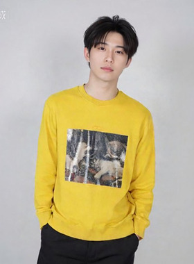 全新未使用MSGM圆领套头情侣男女同款卫衣装