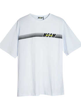 全新未使用MSGM白色休闲T恤