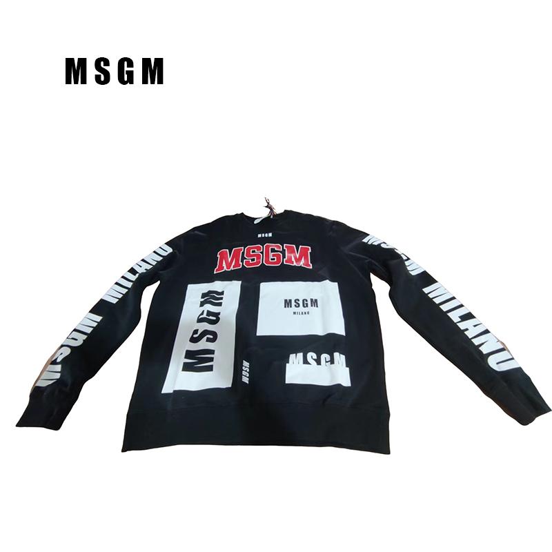 印花时尚圆领徽标卫衣长袖