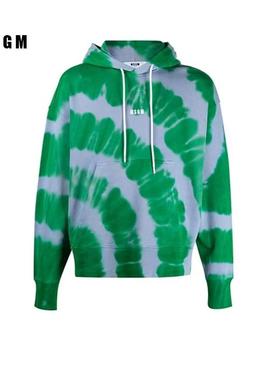 MSGM印染套头连帽长袖情侣卫衣