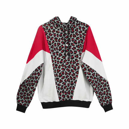 孤品特价MSGM女子运动休闲连帽套头衫卫衣外套