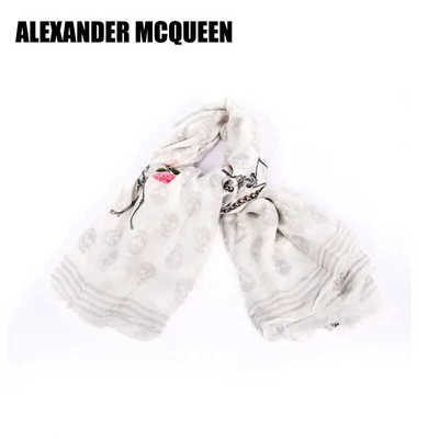印花围巾ALEXANDERMCQUEEN百搭