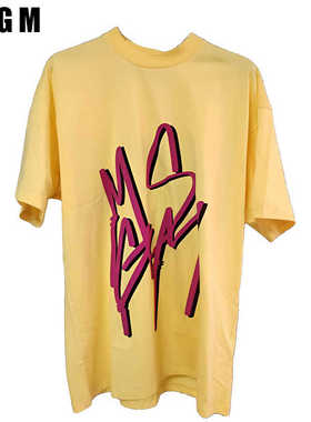 MSGM宽松情侣短袖T恤
