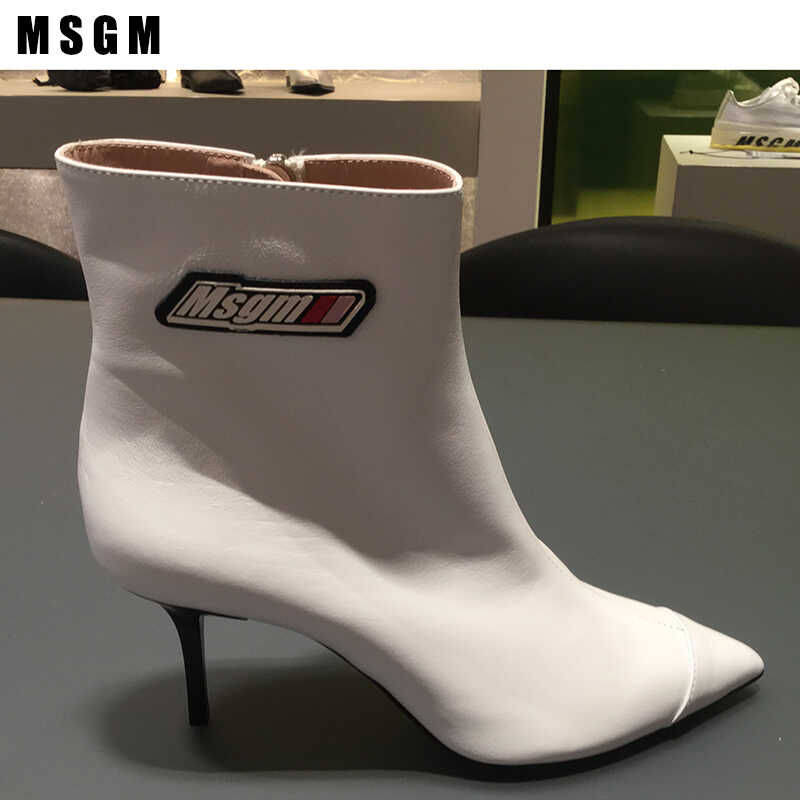 时尚显瘦百搭细跟短筒靴