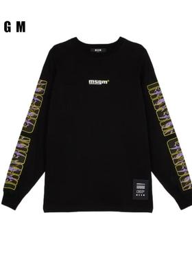 MSGM圆领套头长袖情侣卫衣