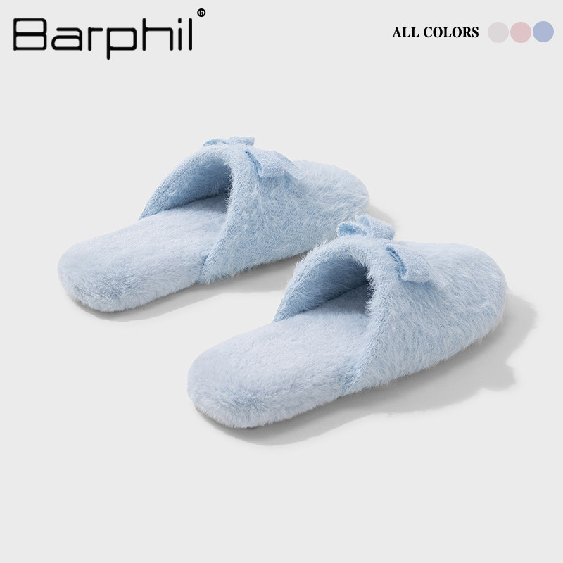 Barphil棉拖鞋女士2026新款秋冬包头软底防滑静音保暖家用月子鞋
