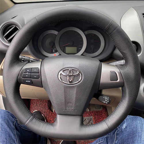 丰田RAV4卡罗拉真皮方向盘套专用