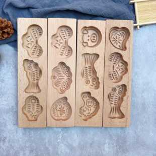 七夕巧果模具火烧各种各样家用糕点面食卡通南瓜饼绿豆糕木质卡子