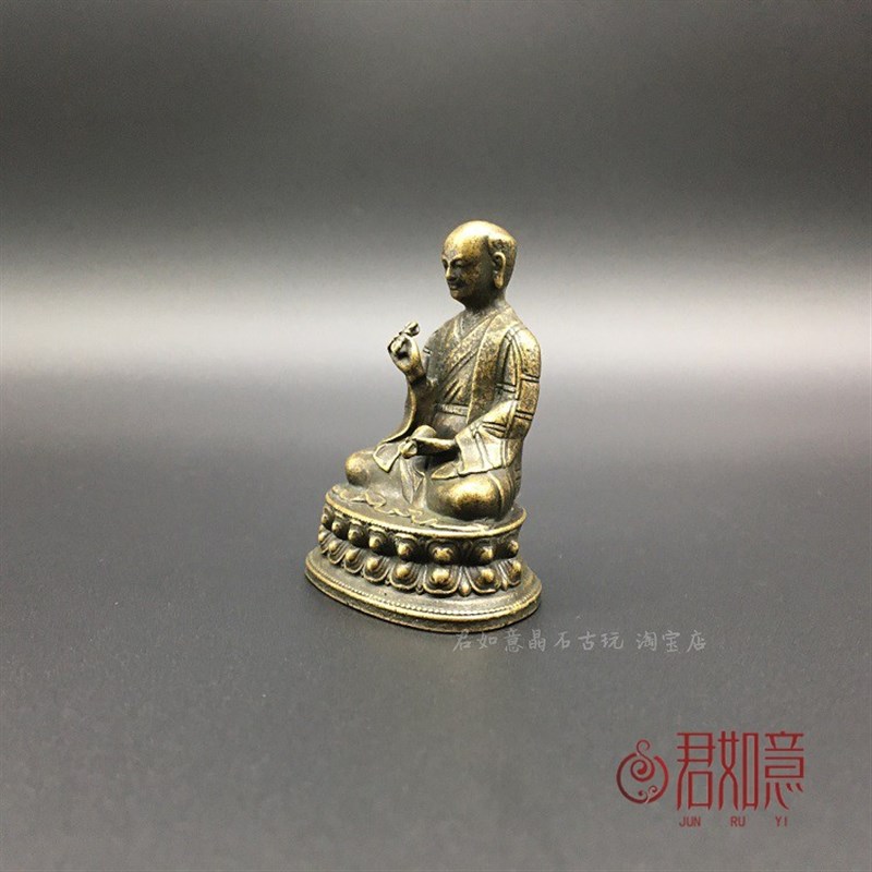 仿古黄铜密宗金刚萨埵菩萨摆件 全铜金刚手三祖札巴坚赞铜佛像