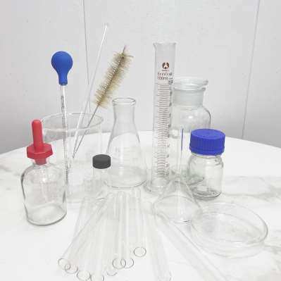 极速实验室套装玻璃器皿 蜀牛烧瓶滴管烧杯量筒试管试剂瓶培养皿