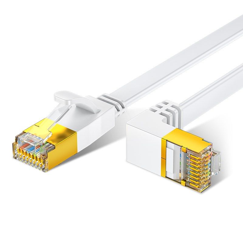 6类扁平网线上弯头90度六类纯铜千兆高速电脑宽带型弯角网路线