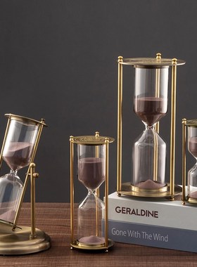 北欧现代轻奢创意个性沙漏计时器办公室桌面小摆件客厅家居装饰品