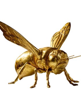 欧式轻奢仿真金色蟋蟀昆虫摆件样板间书房创意设计师摆台软装饰品