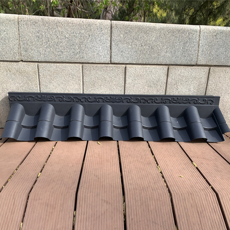 树脂瓦仿古瓦一体轻质瓦拼接款上20cm滴水檐别墅瓦厂家尺寸可定制