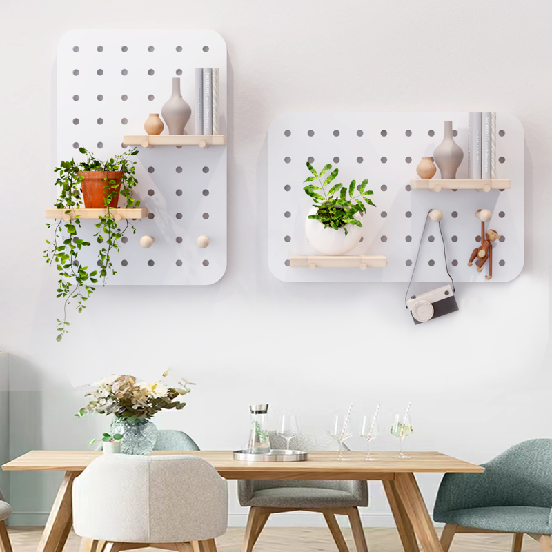 电表箱遮挡装饰画北欧洞洞板配电箱盖板免打孔电闸盒遮挡置物架竖