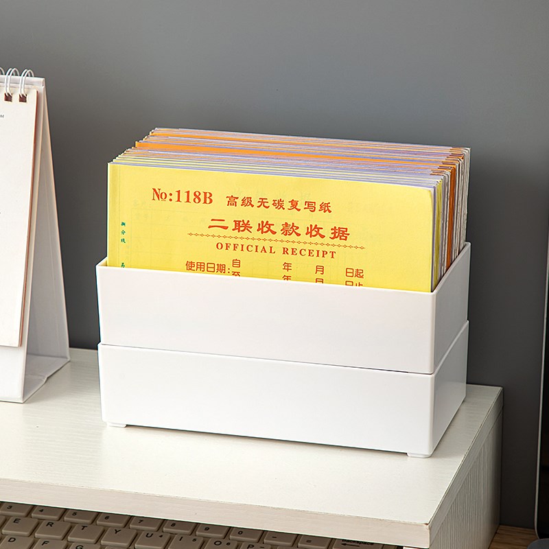 好货票据凭证收纳盒单据信封会计发票收据送货单办公室桌面收纳盒