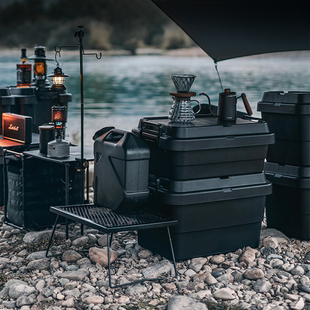 汽车后备 加厚大号塑料带盖子杂物整理箱 极速户外露营装 备收纳箱