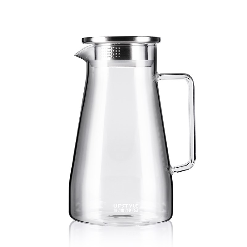 高硼硅玻璃冷水壶耐高温大容量凉水壶家用冰箱水果扎壶夏天凉茶壶