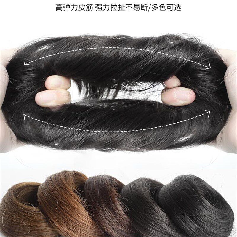 极速假发女全头套盘发真发丸子头全发圈圈假发包自然花苞头假丸子
