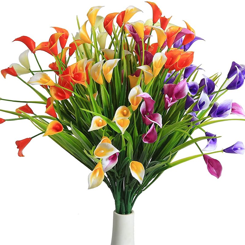 Artificial Flowers Calla Lily Fake Flowers for Outside Indoo