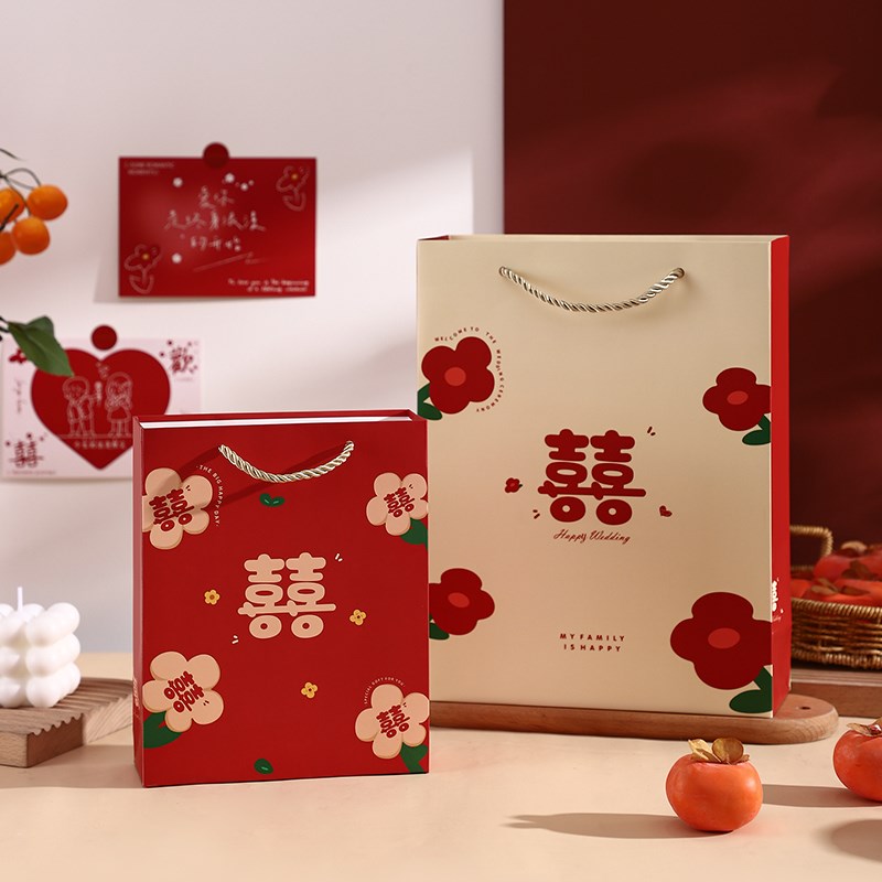 好货结婚喜糖盒子手提袋婚礼伴手礼回礼免折叠2025新款包装空盒高