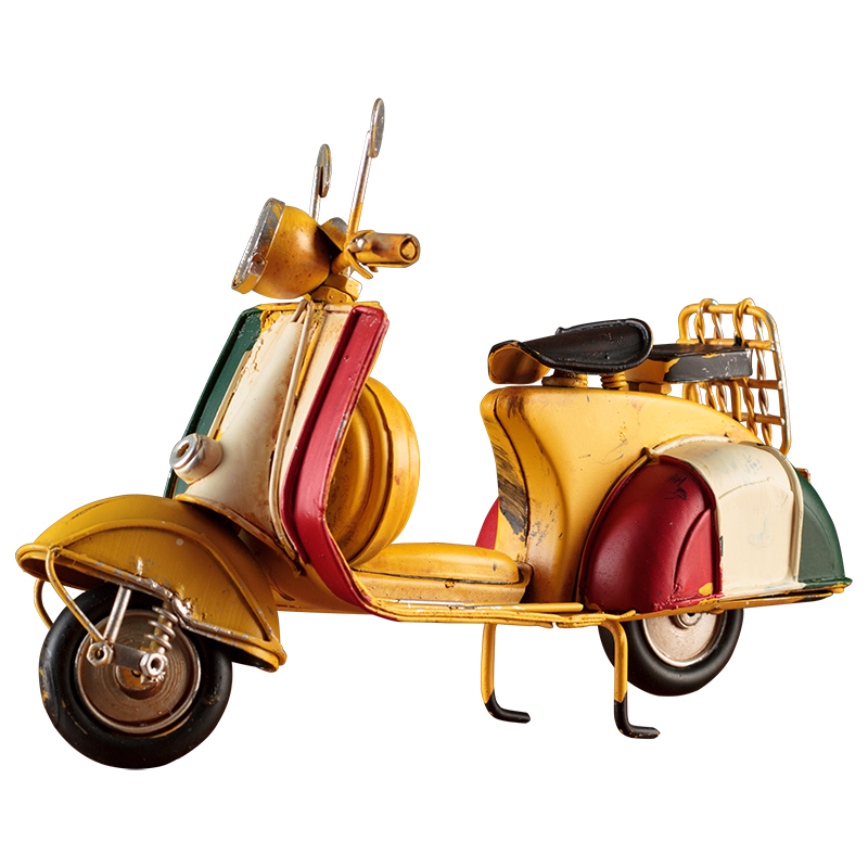 美式复古创意迷你铁艺摩托车模型小摆件家居电视柜儿童房装饰礼物