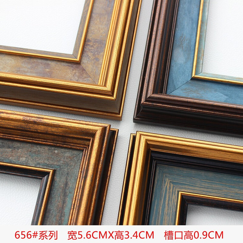 ps发泡框条相框线镜框装饰画框装裱材料美式线条656#油画边框边条