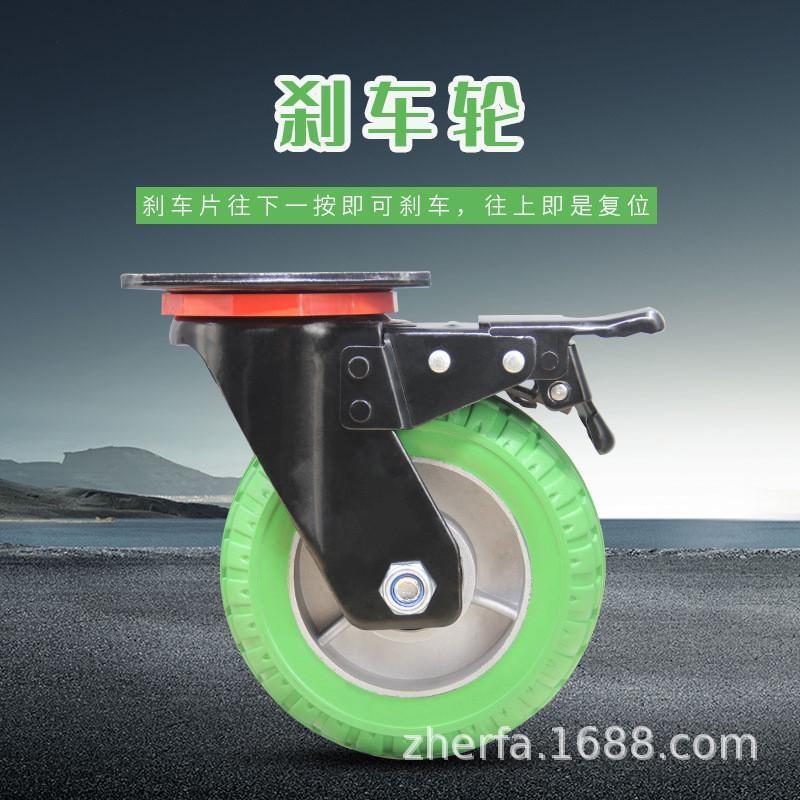 4寸304重型不锈钢脚轮8寸万向轮5寸橡胶轮6寸防锈防腐蚀静音轮子