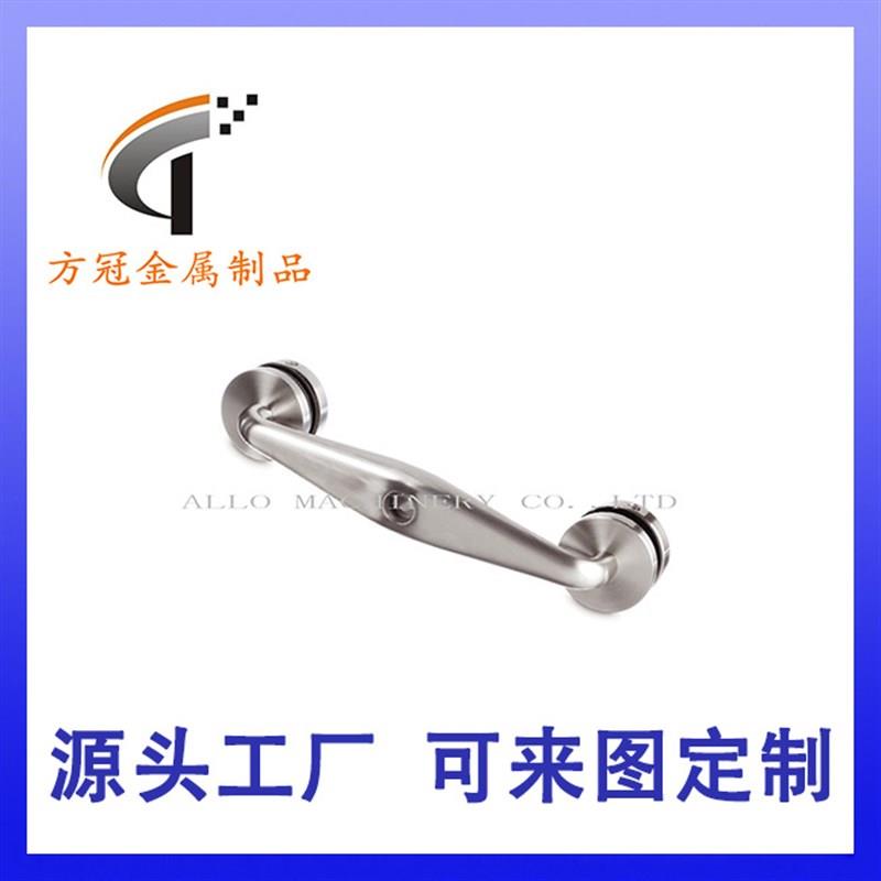 厂家定制不锈钢玻璃五金配件现代豪华卧室浴室门把手五金实心铸造