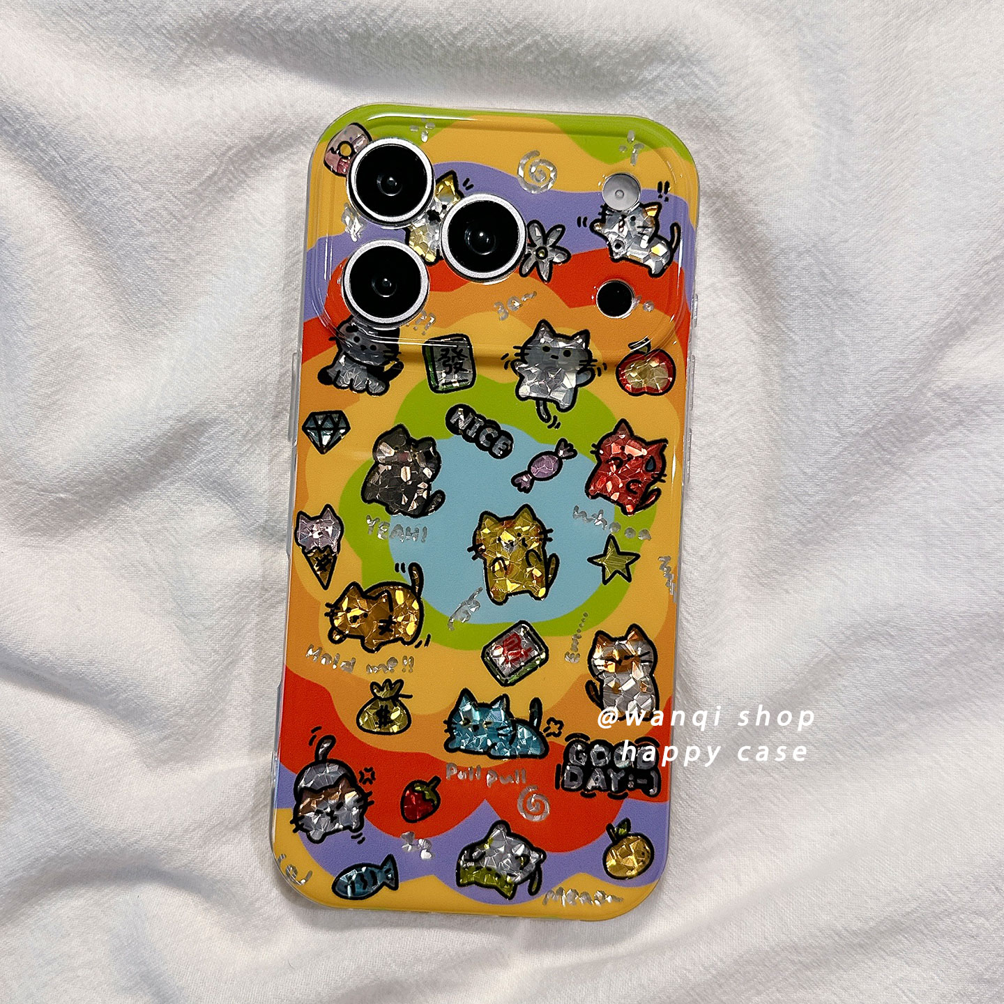 ins风可爱彩虹色卡通适用苹果17手机壳iphone18promax高级感16pro硅胶15保护套18Pro新款防摔全包边超薄女软p