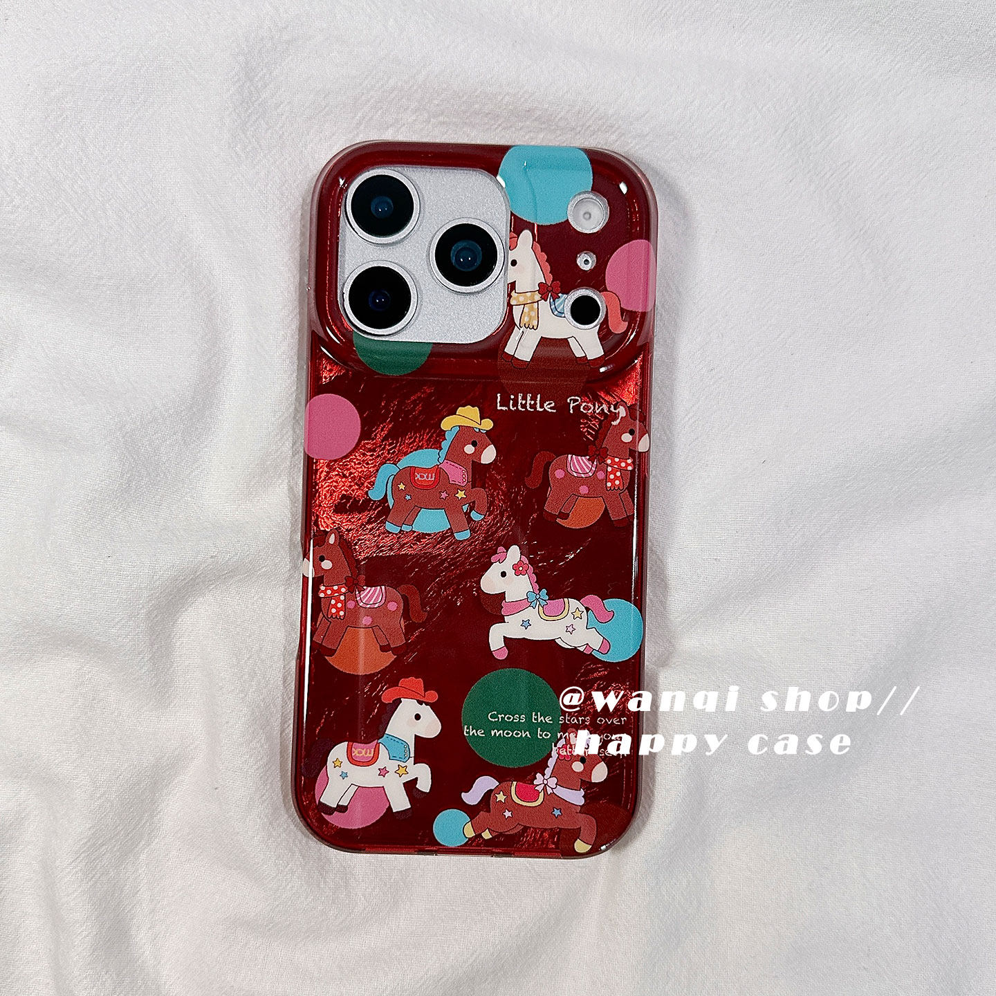 新年红色波点小马适用苹果手机壳iphone17promax高级感13/14硅胶16Pro保护套15新款全包防摔女软趣味卡通锡纸,3C数码配件,手机保护套/壳,淘宝优惠券,粉丝福利购,淘宝优惠卷