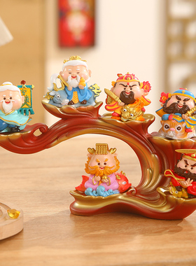 国潮六方小神仙招财摆件装饰品