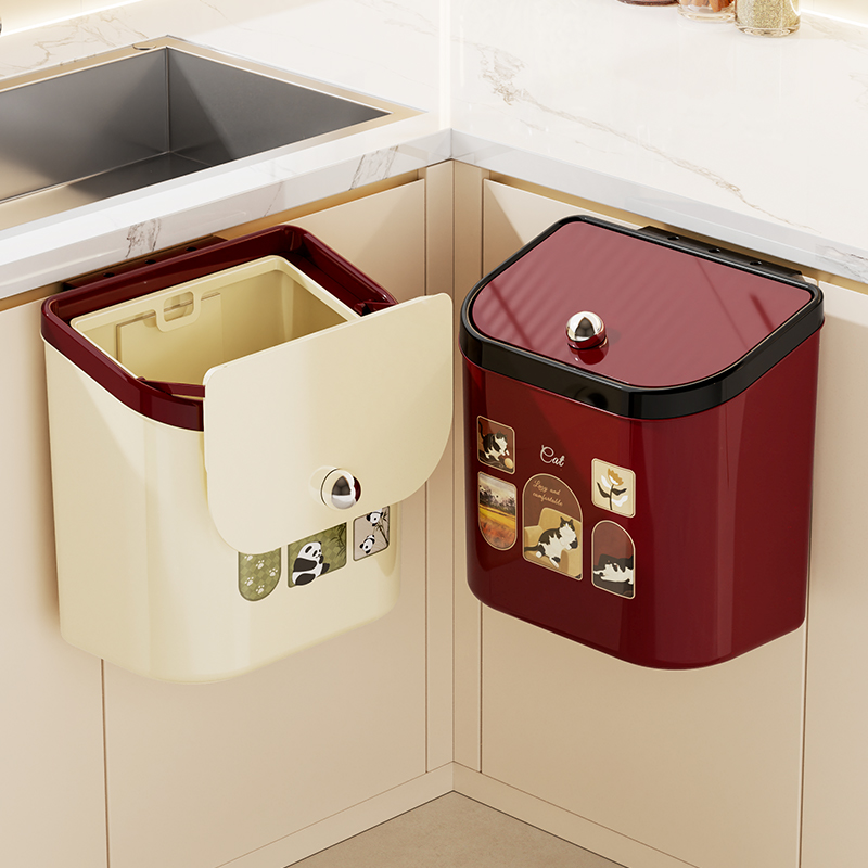 家用厨房橱柜门挂式垃圾桶