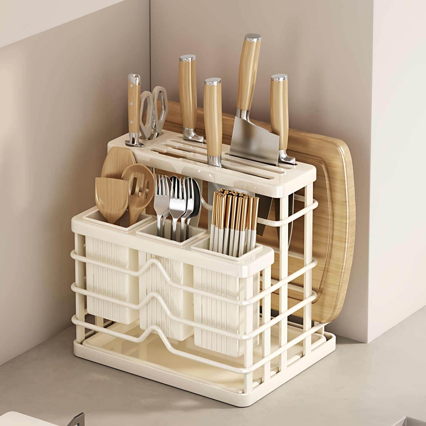 厨房刀架置物架2砧板刀具收纳架