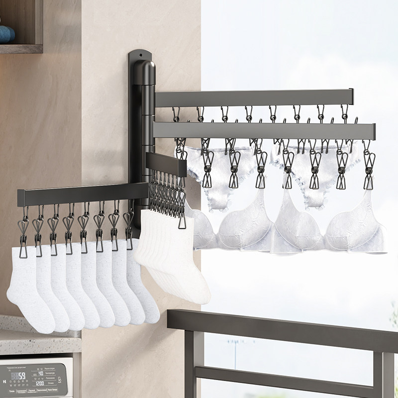 家用袜子夹晾衣架可折叠多夹子家用阳台多功能内衣内裤晾晒架神器