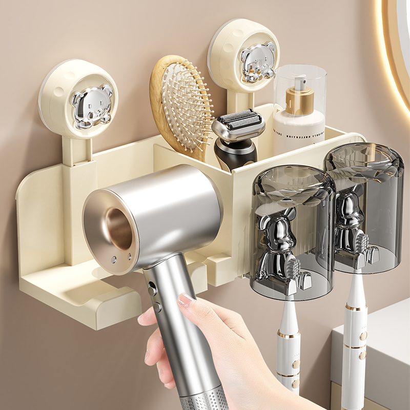 【掉落包赔】吸盘多功能吹风机架