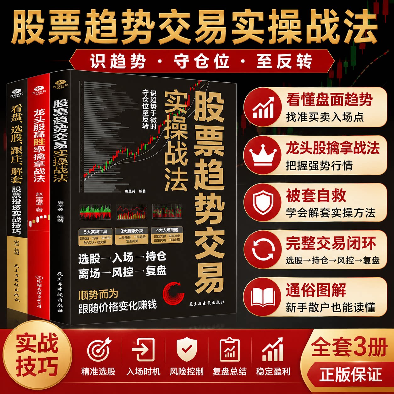 【官方正版】股票趋势交易实操战法选股入场持仓离场风控复盘识别趋势|跟随趋势|利用趋势股市趋势交易操盘实战手册股票投资理财