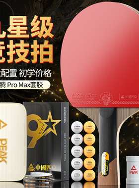 匹克乒乓球拍5679星五星六星专业级学生成人碳素高弹直拍横拍单拍