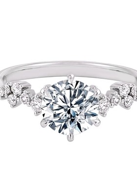 ICEWALD X VRAI 梵高星月圆钻婚戒1克拉18K培育钻石求婚订婚礼物