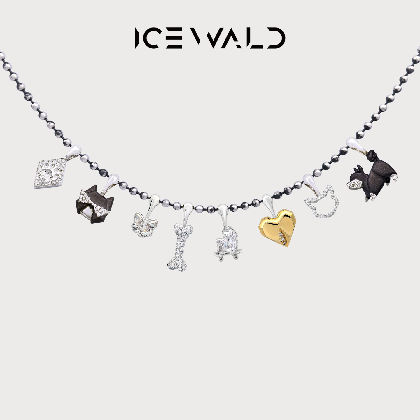 宠物钻石吊坠ICEWALDDIY情侣款