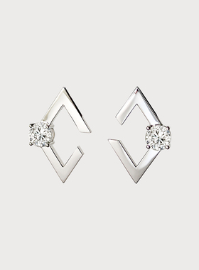 Miyavi丁程鑫同款 ICEWALD真冶不定义雨冶18K金钻石耳钉