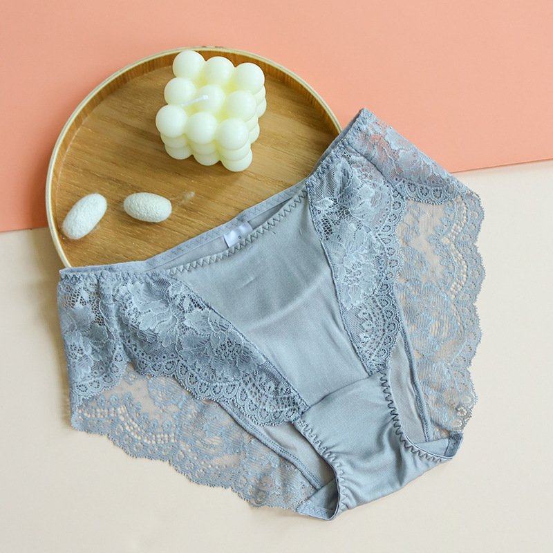 果恋 真丝内裤女生中腰无痕蕾丝性感桑蚕丝夏透气三角短裤头,女士内衣/男士内衣/家居服,女三角裤,淘宝优惠券,粉丝福利购,淘宝优惠卷