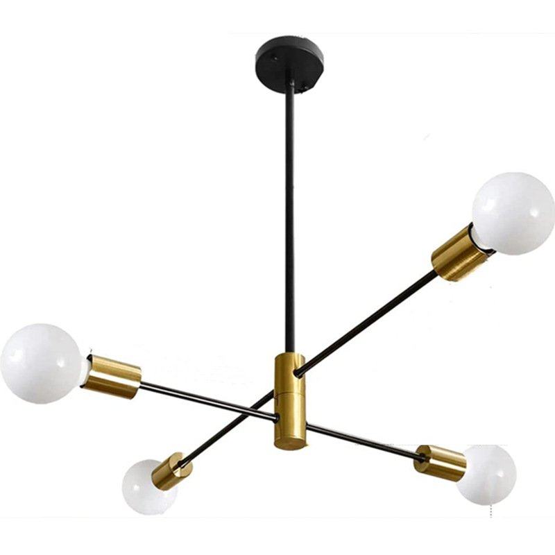 跨境外贸美式复古工业风客厅卧室餐厅分子灯6头铁艺异形枝形吊灯,家装灯饰光源,客厅吊灯,淘宝优惠券,粉丝福利购,淘宝优惠卷