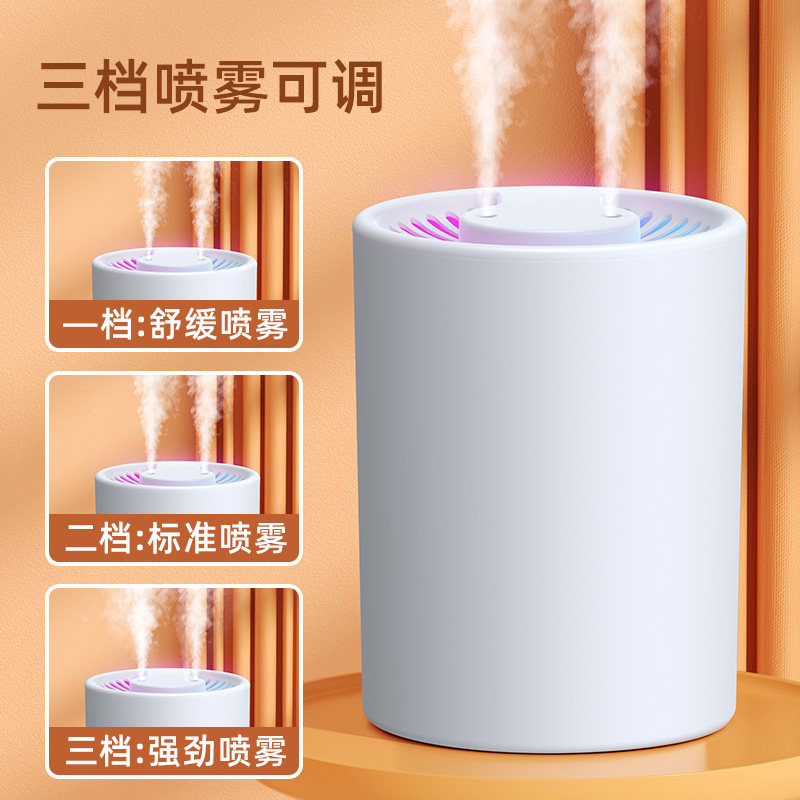 极速加湿器家用静音5L大容量办公室桌面大雾量双喷可携式usb学生