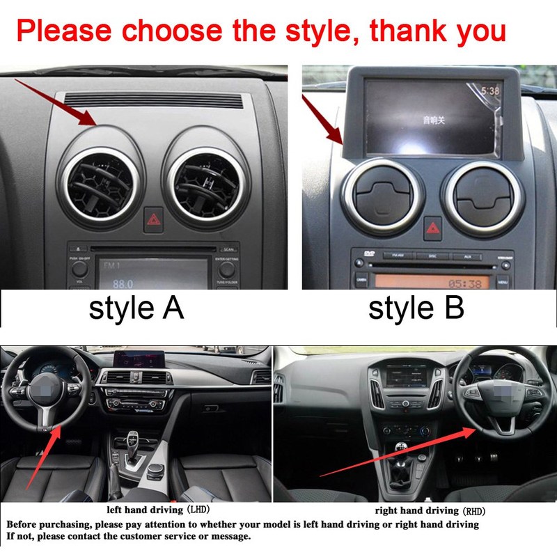 Car Styling 3D/5D Carbon Fiber Car Interior Center Console