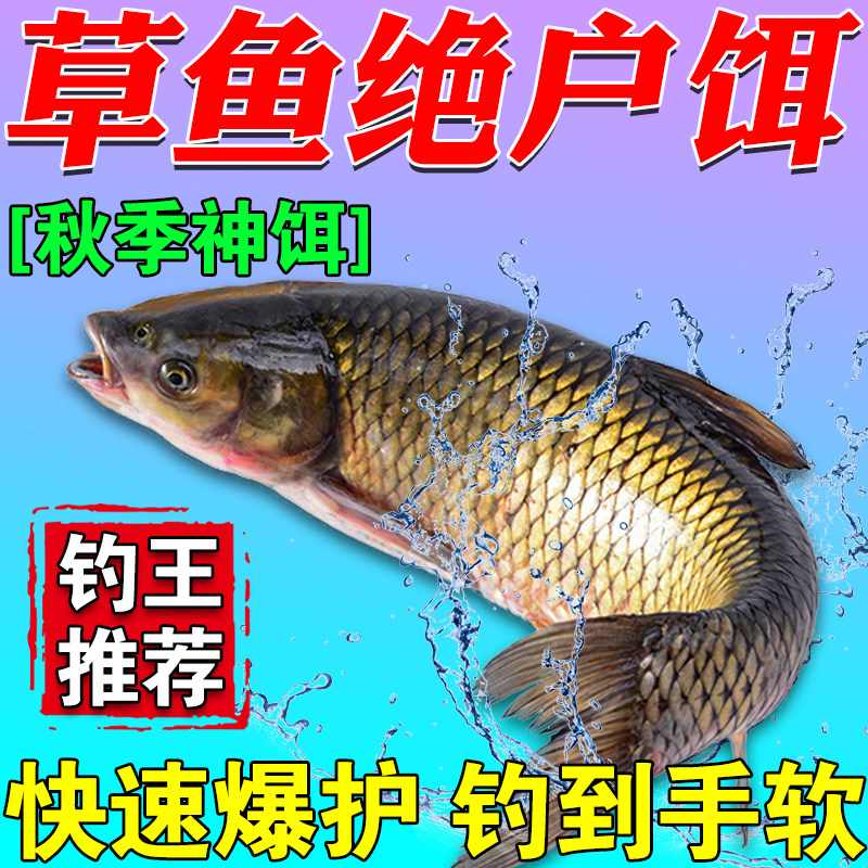 草鱼专用饵料主专攻大草鱼秋季野钓通杀溪流水库一包搞定钓鱼饵料