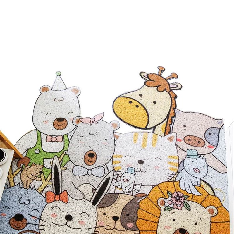 入户门垫卡通地垫门口玄关丝圈脚垫可剪裁地毯进门客厅家用入门垫