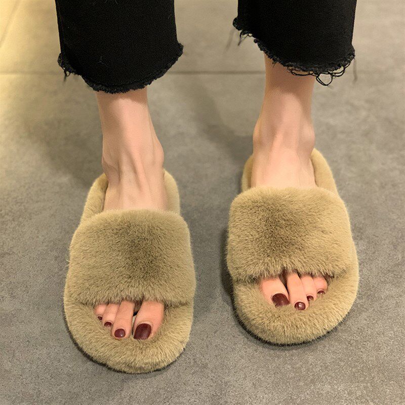 极速轻奢毛毛拖鞋女夏外穿新年秋冬季新款网红超火仙女平底小众凉